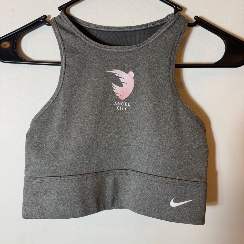 Nike Angel City Dri-FIT Sports Bra Gray Activewear Size Small